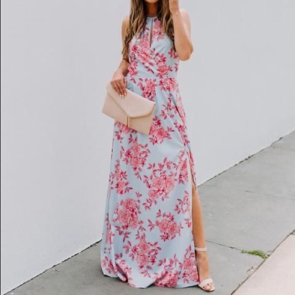 NWT Vici Change Of Heart Satin Floral Maxi Dress - Picture 4 of 13